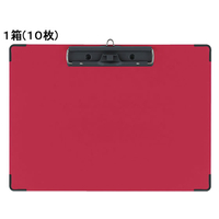 コクヨ 用箋挟B(クロス貼り・カラー)A4ヨコ 長辺とじ レッド 10枚 1箱(10枚) F826461-ﾖﾊ-C23R