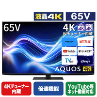 シャープ 65V型4Kチューナー内蔵液晶テレビ AQUOS 4T-C65GN1