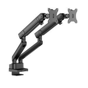 グリーンハウス 17～35インチ用液晶モニターアーム メカニカルスプリング 横並び2画面 クランプ/グロメット式 ブラック GH-AMES2H-BK-イメージ3