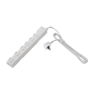 エルパ 耐雷スイッチ付きタップ 6個口2m ブレーカー内臓 e angle select ホワイト WLK-R62BWE5-イメージ2