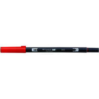トンボ鉛筆 デュアルブラッシュペン ABT Warm Red F040103-AB-T885