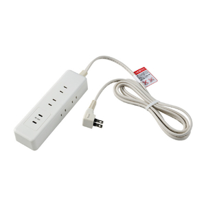 エルパ USBタップ 雷ガード 6個口2m Type-C2ポート PD20W e angle select ホワイト WL-6322SUCWE5-イメージ3