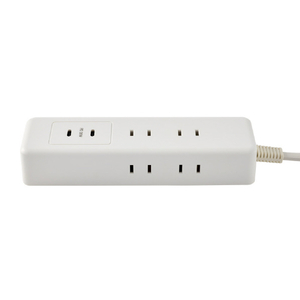 エルパ USBタップ 雷ガード 6個口2m Type-C2ポート PD20W e angle select ホワイト WL-6322SUCWE5-イメージ5