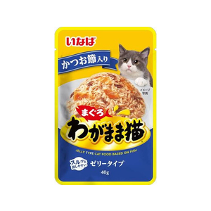 いなば わがまま猫 まぐろパウチ かつお節入り 40g FC208RW-イメージ1