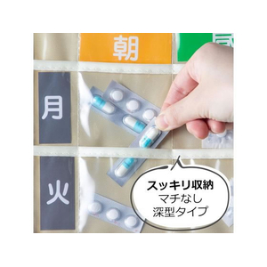 ストリックスデザイン お薬カレンダー 収納ポケット付 マチ無 FCU8196-KN-083-イメージ4