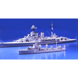 タミヤ 1/700 イギリス海軍 巡洋戦艦フッド･E級駆逐艦 北大西洋追撃作戦 1/700 ウォーターラインシリーズ ﾀﾐﾔWL31806ﾌﾂﾄﾞEｷﾕｳN-イメージ2