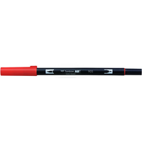 トンボ鉛筆 デュアルブラッシュペン ABT Red F040105-AB-T905