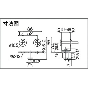 ダイケン 3号ステンレスドアハンガー用枠付ガイドローラ 2､3､4号枠付ガイドローラ FC263EP-3221709-イメージ2