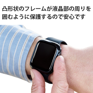 エレコム Apple Watch44mm用ソフトバンパー ブラック AW-20MBPUBK-イメージ5