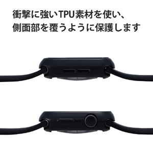 エレコム Apple Watch44mm用ソフトバンパー ブラック AW-20MBPUBK-イメージ6