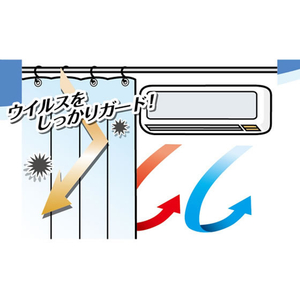 エスコ 1300×2300mm 間仕切りシート(透明／抗菌) FCJ531M-EA911AF-506-イメージ2
