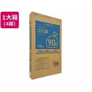 Forestway BOX型ゴミ袋薄手タイプ 乳白 90L 100枚×4箱 FC795NT-FRW208542-イメージ1