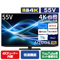 シャープ 55V型4Kチューナー内蔵液晶テレビ AQUOS 4T-C55GN2