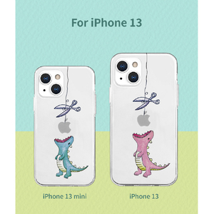 AKAN iPhone 13 mini用ソフトクリアケース はらぺこザウルス グリーン AK20950I13MN-イメージ10