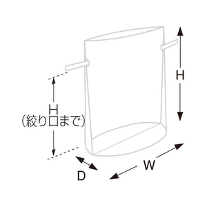 タカ印 巾着袋 レッド 小 50枚 FC25595-50-3359-イメージ3