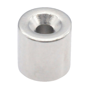 トラスコ ネオジム丸形磁石　皿ねじ穴付　外径６ＭＭ×６ＭＭ　Ｍ１．６　１個入 T06R06-M1.6-イメージ1