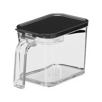 アスベル フォルマ MR 調味料ポット スプーン付 R 700mL ブラック FCF380N-A1108