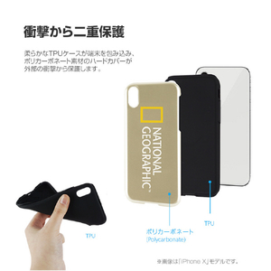 National Geographic iPhone XS/X用ケース Hard Shell ブラウン NG12950IX-イメージ8