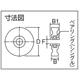 丸喜金属本社 マルコン枠無重量車 75mm 平型 FC175EJ-3543897-イメージ4