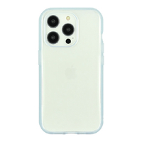 グルマンディーズ iPhone 15 Pro用耐衝撃ケース IIIIFIT CLEAR ライトブルー IFT-158LBL