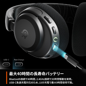 SteelSeries Arctis Nova 3P Wireless ブラック 61686-イメージ5
