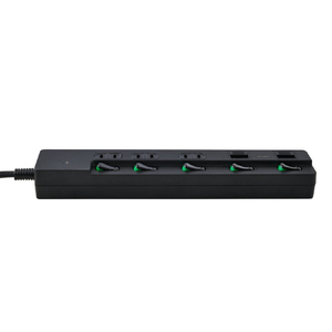 エルパ USBスイッチ付きタップ 雷ガード 3個口2m Type-C2ポート PD20W e angle select ブラック WBL-32SUC2PDBKE5-イメージ4