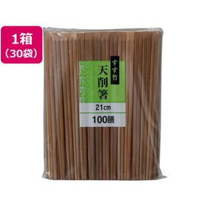 大和物産 すす竹天削箸21cm 100膳×30袋 FCE673A-10876-イメージ1