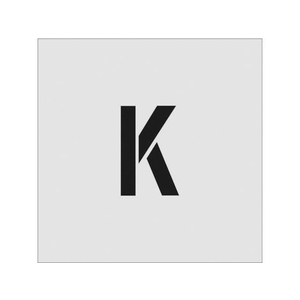 アイマーク ステンシル K 文字サイズ100×65mm FC650JF-8186095-イメージ1