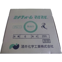 酒井化学工業 弾性シーラントバックアップ材 ミナフォームマルマル #6 6mm×250m グレー グレー4～56250 FC703EW-8289140
