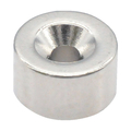 トラスコ ネオジム丸形磁石　皿ねじ穴付　外径７ＭＭ×４ＭＭ　Ｍ１．６　１個入 T07R04-M1.6