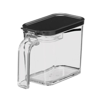 アスベル フォルマ MS 調味料ポット スプーン付 S 480mL ブラック FCF382N-A1107