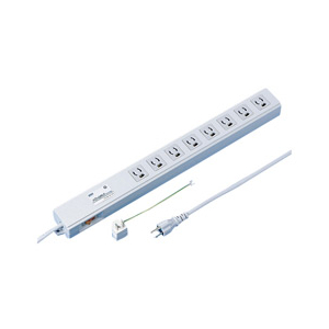 サンワサプライ ノイズフィルタタップ 8個口 上挿し 2m TAP-3811NFSWN サンワサプライ TAP-3811NFSWN ノイズフィルタタップ(8個口・2m