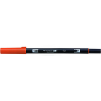 トンボ鉛筆 デュアルブラッシュペン ABT Scarlet F040108-AB-T925