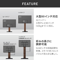 EBC1 WALL 32～80V型 テレビスタンドロータイプ WLTVB5119 ナカムラ WLTVB5119 32～80V型対応 WALLテレビスタンドV3 ロー
