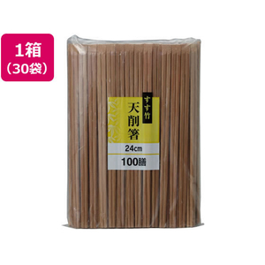 大和物産 すす竹天削箸24cm 100膳×30袋 FCE674A-10877-イメージ1