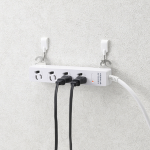 ヤザワ 3P抜け止めマグネットフック付タップ4個口2m ホワイト H5HJKNP402WH-イメージ4