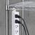ヤザワ 3P抜け止めマグネットフック付タップ4個口2m ホワイト H5HJKNP402WH-イメージ5