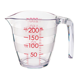 マーナ 目盛りが見やすい計量カップ200ml F038713-K649CL-イメージ1