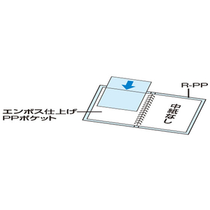 コクヨ クリヤーブック(Glassele)替紙式背ポケット ワイドA4ブルー F384914-ﾗ-GLB730B-イメージ8