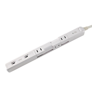 エルパ USBスリム回転タップ 雷ガード 4個口2m Type-C2ポート PD20W e angle select ホワイト WBS-SL42USBC2WE5-イメージ6