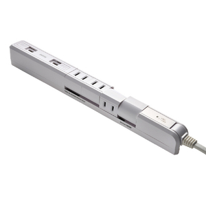 エルパ USBスリム回転タップ 雷ガード 4個口2m Type-C2ポート PD20W e angle select ホワイト WBS-SL42USBC2WE5-イメージ7