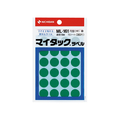 ニチバン マイタックラベル円型緑 直径16mm24片×15シート F857586-ML-1613