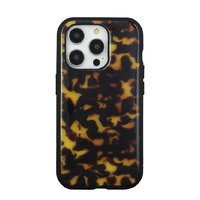 グルマンディーズ iPhone 15 Pro用耐衝撃ケース IIIIFIT CLEAR PREMIUM ベッコウ IFT-159BEK