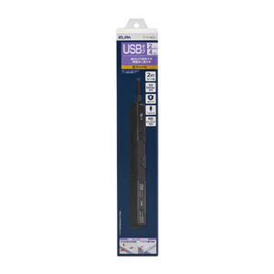 エルパ USBスリム回転タップ 雷ガード 4個口2m Type-C2ポート PD20W e angle select ブラック WBS-SL42USBC2BKE5-イメージ2