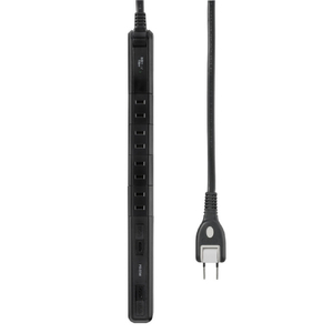 エルパ USBスリム回転タップ 雷ガード 4個口2m Type-C2ポート PD20W e angle select ブラック WBS-SL42USBC2BKE5-イメージ3