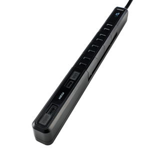 エルパ USBスリム回転タップ 雷ガード 4個口2m Type-C2ポート PD20W e angle select ブラック WBS-SL42USBC2BKE5-イメージ4