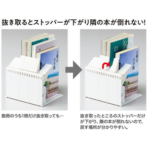 リヒトラブ 1冊でも倒れないブックスタンド A5 Mediumブラック FC591PY-A3579-24-イメージ4