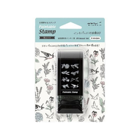デザインフィル スタンプ 回転印 ダイヤル 花とトリ柄 FC416SK-35582006