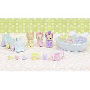 エポック社 シルバニアファミリー DF-22 みるくウサギのみつごちゃん だいすきおふろセット ﾐﾙｸｳｻｷﾞﾉﾐﾂｺﾞﾁﾔﾝｵﾌﾛｾﾂﾄDF22-イメージ4