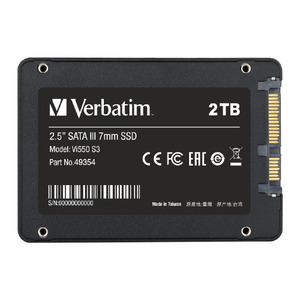 Verbatim 内蔵SSD 2．5 インチ SATA III 7mm Vi550シリーズ 2TB 49354-J-イメージ2